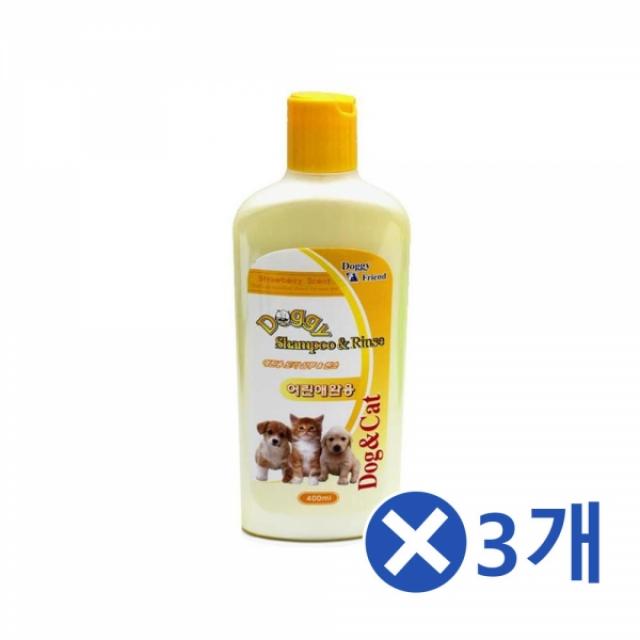 고양이강아지샴푸린스 400ml-어린애완x3개 강아지샴푸, 본상품 선택