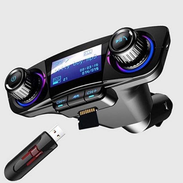 자동차 MP3 블루투스 핸즈프리 2.1A 고속충전 TF USB 오디오 입력및출력 지원