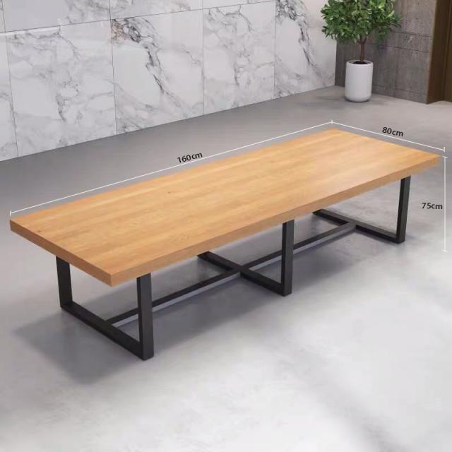 DIPYLON 회의 긴테이블 원목회의 책상 긴 테이블 심플 모던 대판 작, 160*80*75 널빤지 5센티(무료입장설치)