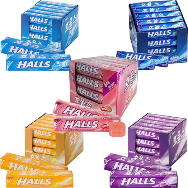 호올스 스틱34g 9t X20개 1곽 홀스/목캔디/금연사탕/Halls 09_호올스xs 멘톨12개