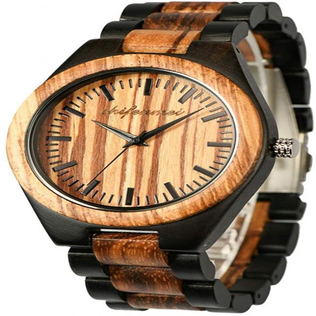 WOODEN 다발 내분비선 성신 생물 시계들 SHIFENMEI NATURAL 핸드메이드 WOOD WATCH ANALOG 일본인입니다 QUARTZ MOVEMENT WRIST 표준 M