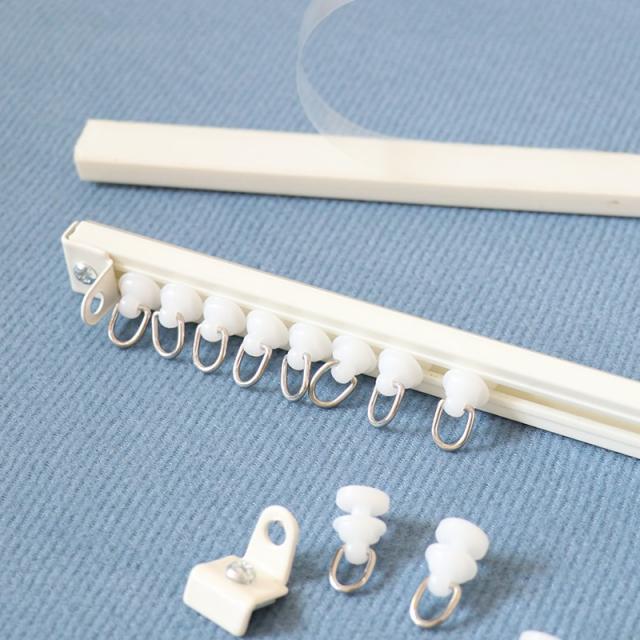 커튼봉 커튼 펀칭불필요 설치 레일 걸이식 장대 유행 고리구멍 직선궤도 접착, T12-접착 궤도 _1.5미터