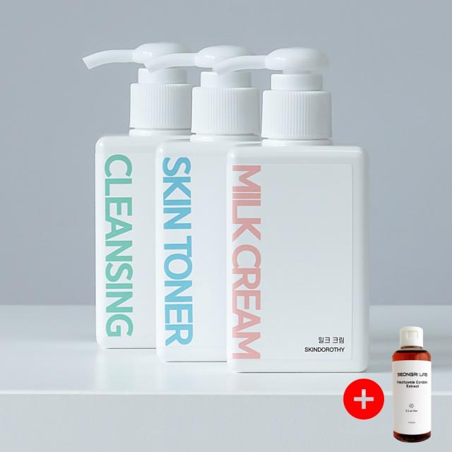 스킨도로시 청소년 주니어 고등학생 중학생 기초 화장품 3종세트+어성초 추출물 원액 50ml 무료 드림, 1개