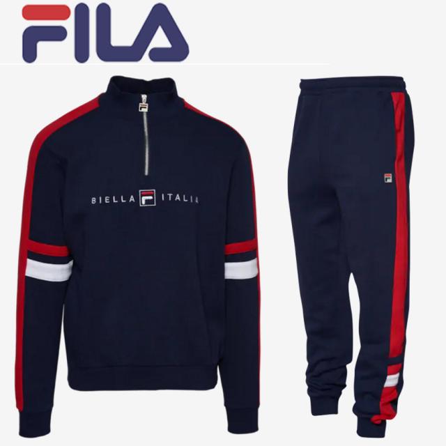 [해외] 미국정품 Fila Romolo 1-2 Zip Sweatshirt 휠라 로몰로 남자 스웻셔츠 집업 및 트랙팬츠바지