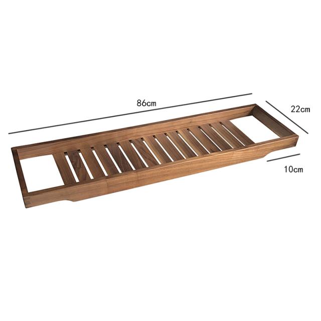 욕조위선반 옆 진열장 뚜껑 판 트레이 가볍게 사치한 신기 가설하다 목욕 받침대 카트코트 사이드 맡다 고급 3880601373, 블랙 월넛원목 86 *22 연장 타입