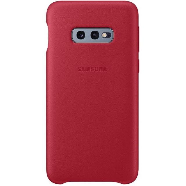 Samsung Official Original Galaxy S10 Series 정품 가죽 커버 케이스 (Red Galaxy S10e), 1