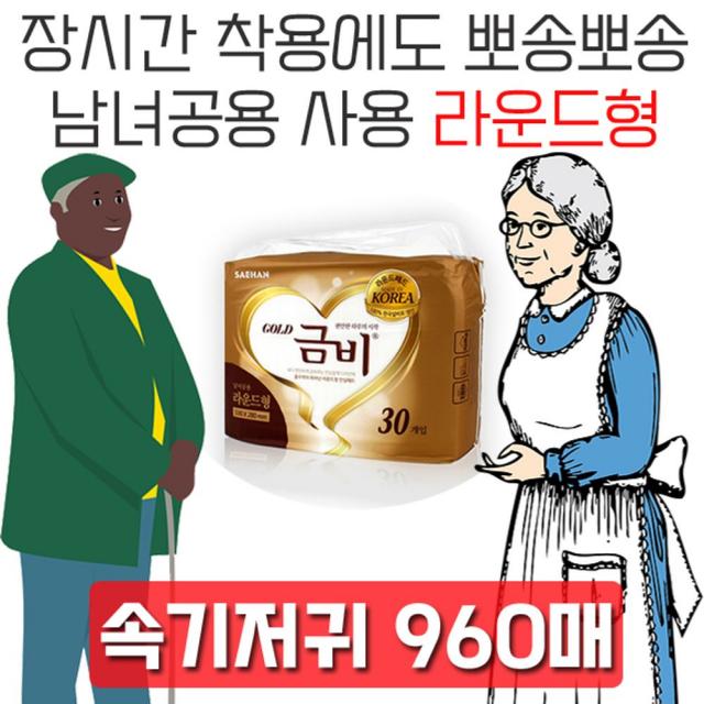 같은공간-소변이 잦은 분들용 덧대어 사용하는 속기저귀 960매 병간호 실버패드 요실금기저귀 소변패드 요양병원-SS, SS-속기저귀 라운드형, 30매x32팩