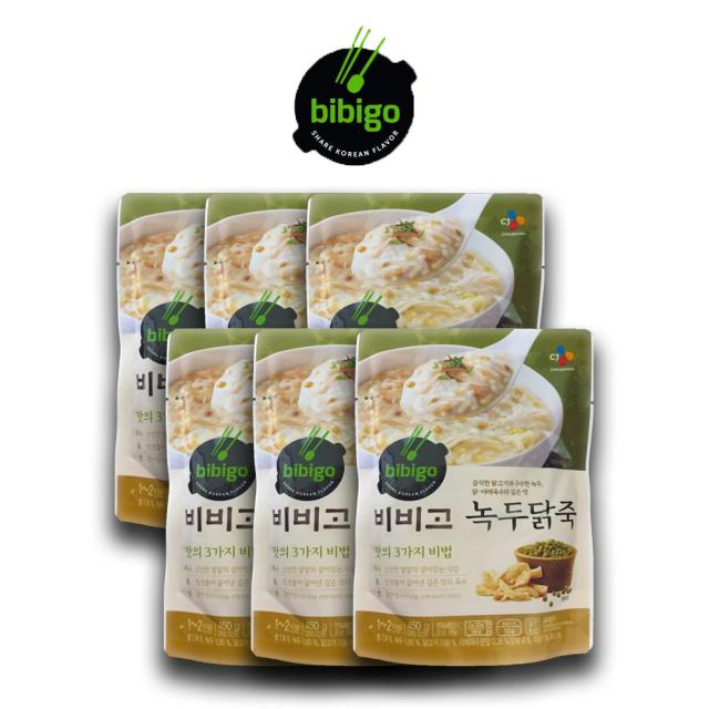 비비고 녹두닭죽 450g, 6개