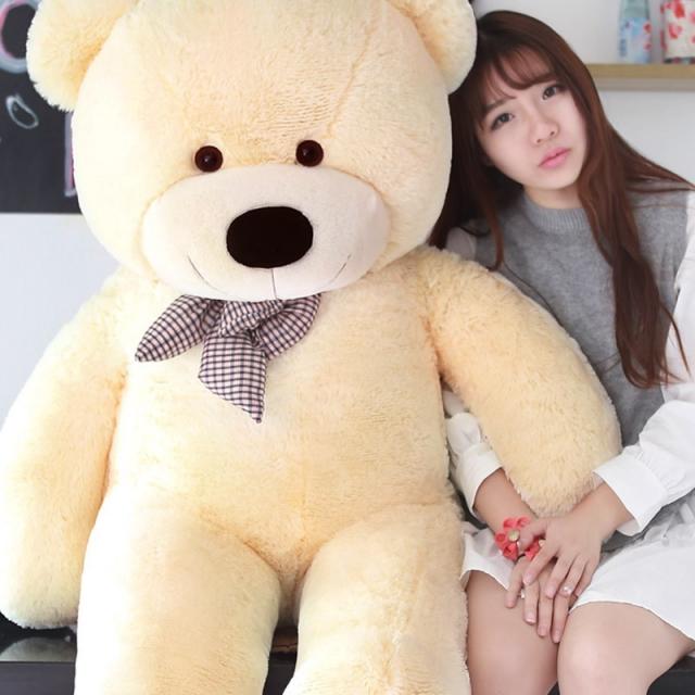 강아지 인형 귀여워지다 경마 여학생 여자아이 멍멍한 고백 오버사이즈 졸다 웅대함 친구 사랑하트 곰 위로, 직각량 1. 8메터 (여신 좋아함 ), 베이지 색 나비넥타이 타입