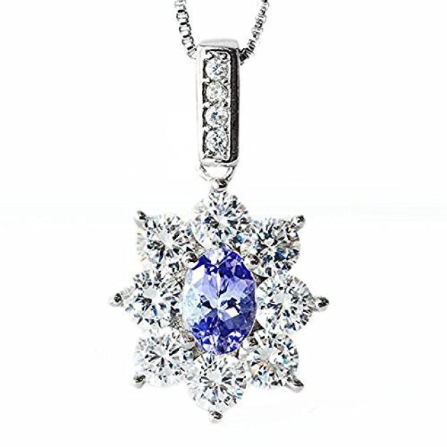 One&Only Jewellery 감별 문서 대입자 1ct 천연 탕 더 나이트 측근자 플라워 넥크리스 펜던트 K18GP 12월 탄생석