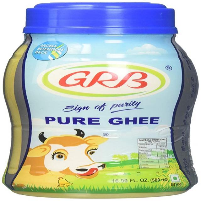 GRB Pure Ghee - Sign of Purity / 16.90 Fl. Oz. 500ml GRB 퓨어 기-순도의 징표 / 499.8ml. 500ml, 1