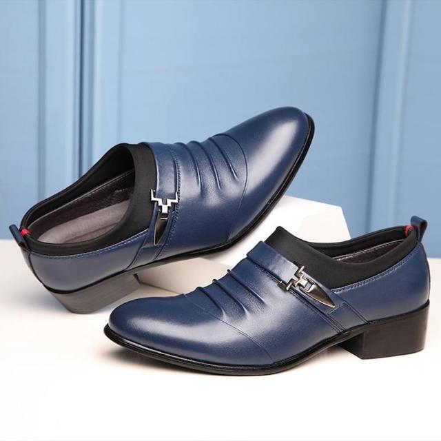 위파인더 블록 슈즈 남발 봄가을 남성 슈즈 비즈니스 정장 남성 구두 스틸레토 단화 세트