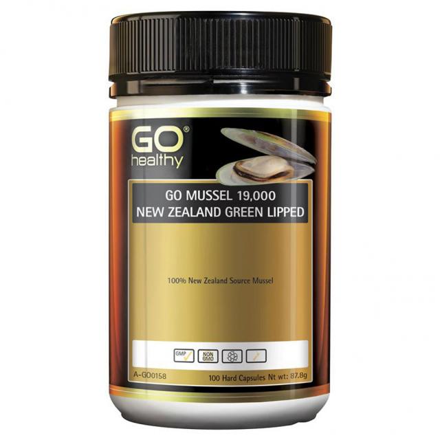 Go Healthy Mussel NZ Green Lipped 19000mg 100 Hard Capsule Exclusive Size, 1개