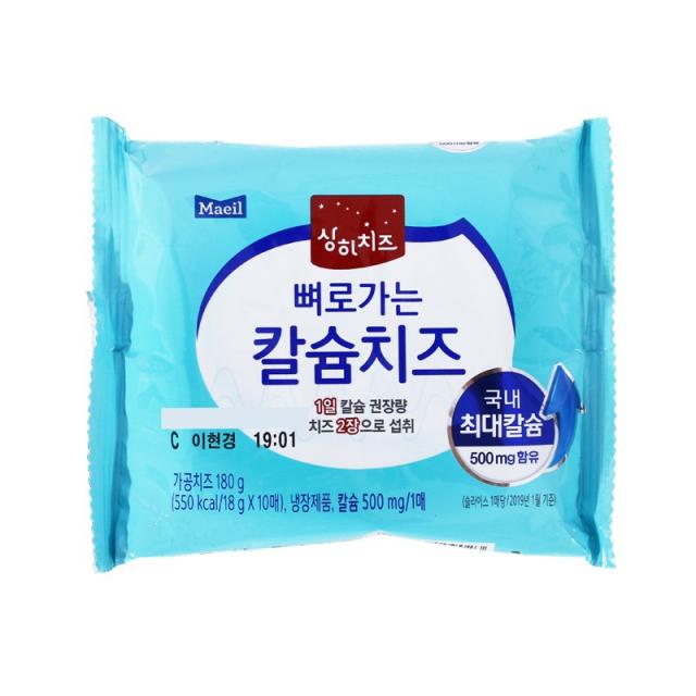 [메가마트] 매일 상하 뼈로가는 칼슘치즈 180g, 1개