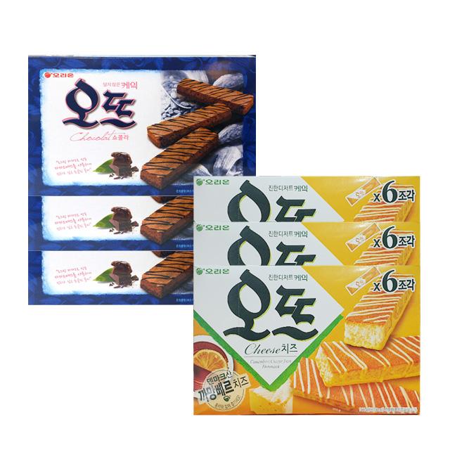 오리온 오뜨 쇼콜라 150g 3개+치즈 144g 3개, 6개