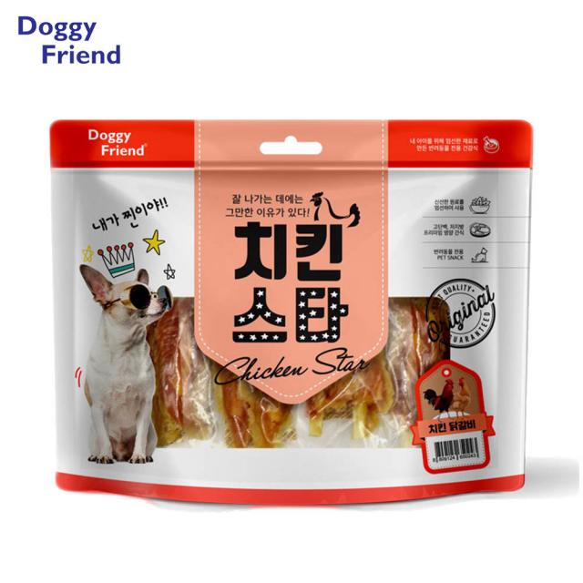 치킨스타 닭갈비 300g / 중간에 스틱이 들어있는 닭고기 육포, 300g x1