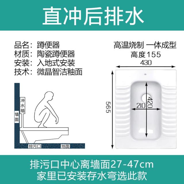 가정용 도자기 물탱크 풀 룩 방취 대변기 스쿼트식 디디다, 곧장 돌진함 후배수 단독 양변기