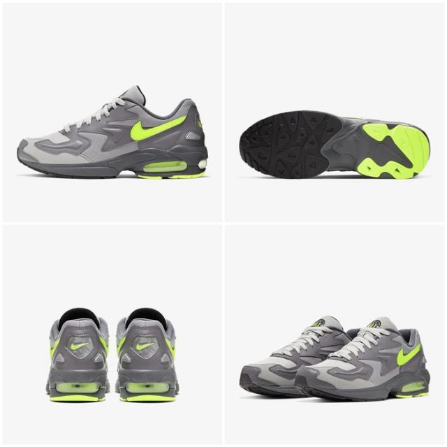 (해외배송) 나이키 100스퀘어 나이키 에어맥스2 라이트 건스모크 볼트 그레이 CJ0547-001 Nike Air Max2 Light 100스퀘어