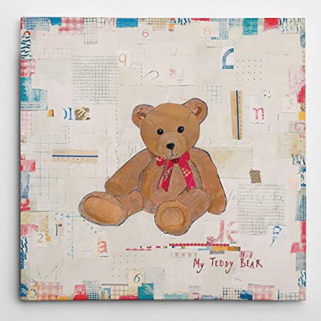 렌 디션 갤러리 내 테디 베어 동물 장식 보육 아이 방 놀이방 벽 예술 32X32 Renditions Gallery My Teddy Bear Animal Decor for, 1set