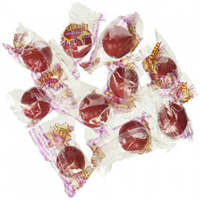 Atomic Fireballs Wrapped Candy fireball fire ball 5 pounds 1 팩 원자력 불 덩어리 래핑 된 사탕 불 덩어리 불 공 2268g s