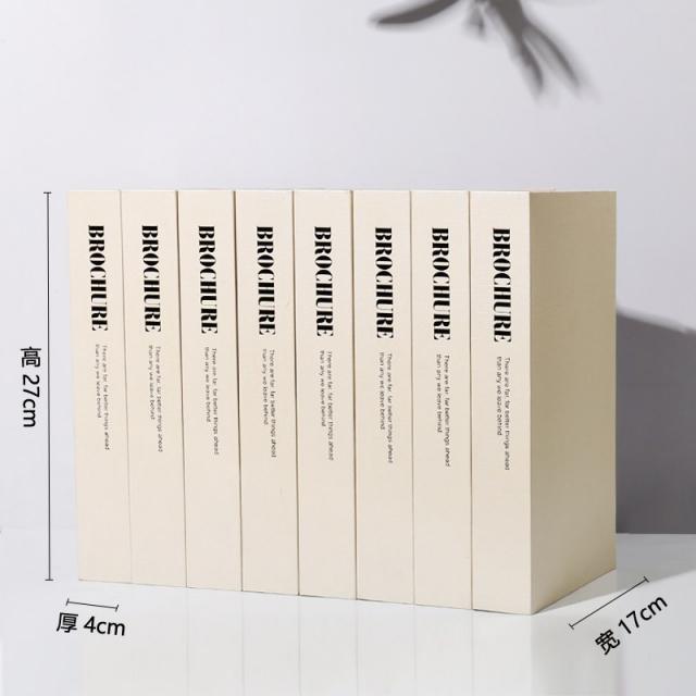 여백 캐비넷거실장 현대 심플 페이크 라이브 간 소품 진열 장식품 노르딕 TV거실장 책꽂이 모델 하우스 라이크, 베이지 색상 8본