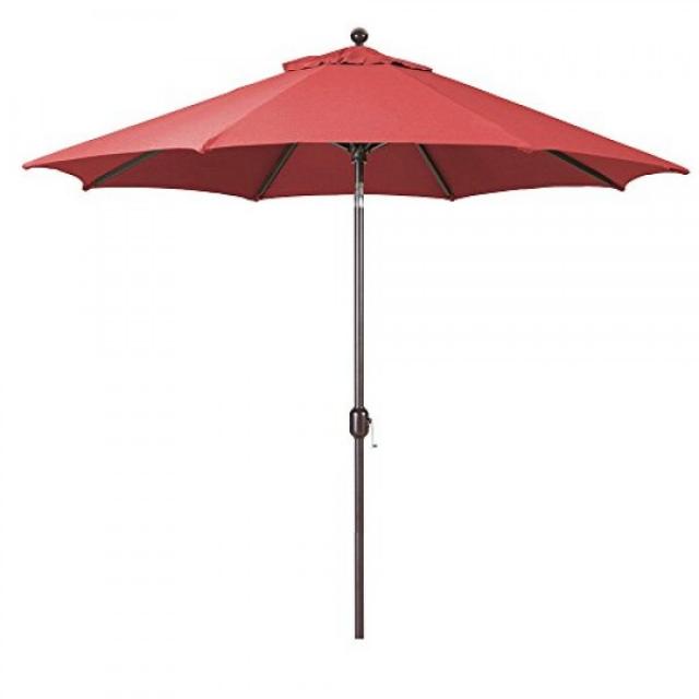 9-Foot Galtech (모델 737) 앤틱 브론즈 프레임 및 Sunbrella 패브릭 헤나 (확장 프레임 보증인 포함)가 포함 된 디럭스