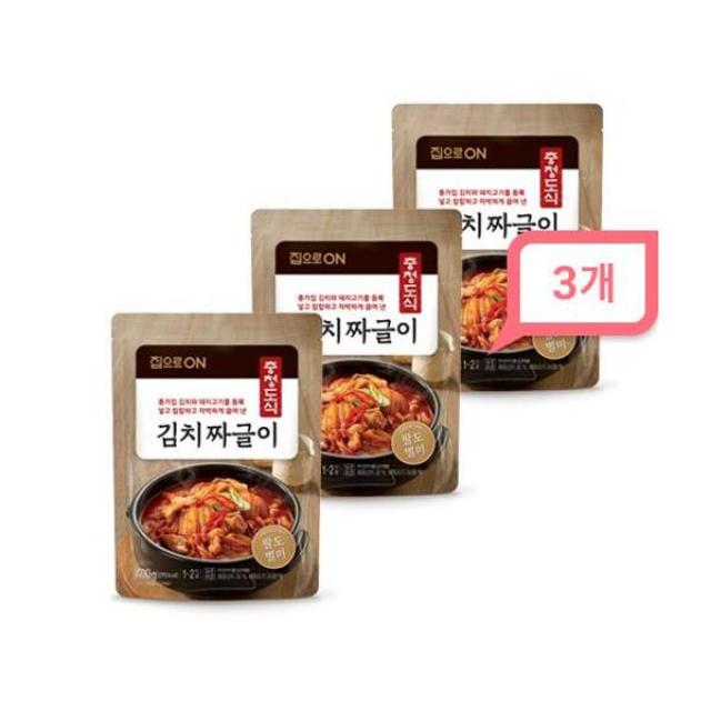 청정원 집으로ON 충청도식 김치짜글이 400g x3개, 71개