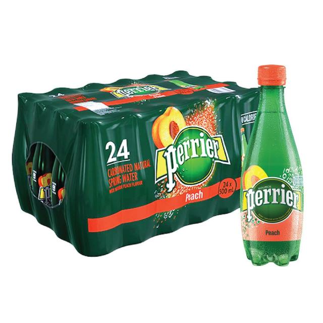 페리에 탄산수 피치 500ml x 24페트 Perrier Sparkling Water Peach 24, 1box