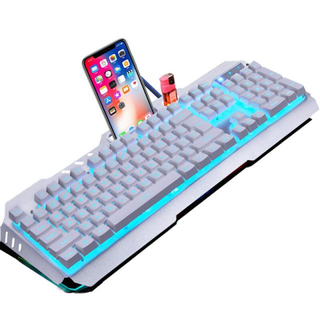 Nonambad 광뱀 usb 케이블 배광게임 사무용 키보드 (리얼 머신 머신 노트북컴퓨터 외접 PC 방넷 카펫 외주) 670 은백색 아이스 블루레이 (단일 키보드), 상세페이지 참조, 상세페이지 참조