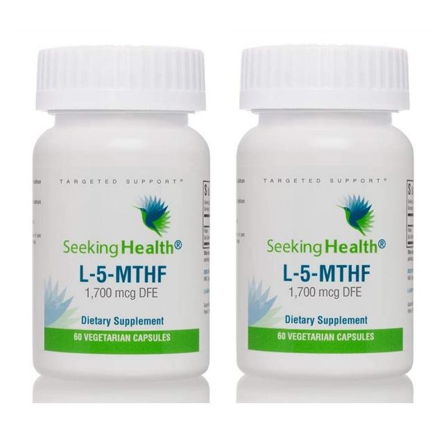 Seeking Health 씨킹헬스 4세대 활성형엽산 B9 1000mcg 60캡슐(병당 약2개월) 임신준비영양제, 1mg, 2병