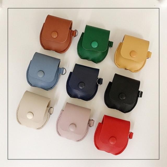 32 파주개성새싹삼 / 인조가죽 스트랩 에어팟케이스 이어폰액세서리 DIGITAL 헤드폰 케이스, 레드