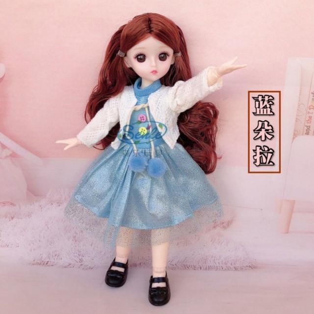 맹아 30 센치 이몬스 공주 3D 진짜 눈 21 관절 6부 BJD 인싸템, 블루 도라 그림참조 전체 인형  20  （선물