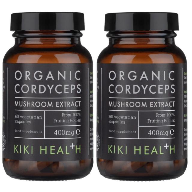 KIKI Health Organic Cordyceps 키키헬스 유기농 동충하초 추출 60캡슐 x 2팩, -