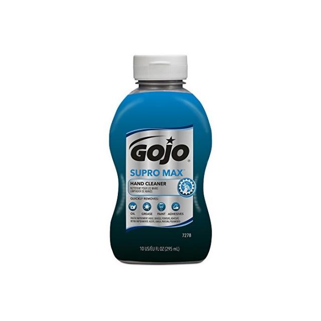 GOJO SUPRO MAX Hand Cleaner 10 fl oz Non-Drying Heavy-Duty Cleaner Squeeze Bottles Case of 8) - 7278-08, One Size, One Color