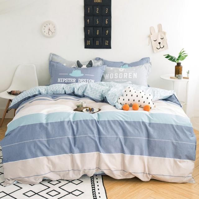 침구세트 심플 침대 4세트 순면 180X220x240남성 2.2x2.4미터 이불커버 2x2.3여름시즌, C02-1.5m(이불커버 160x210)4피스세트