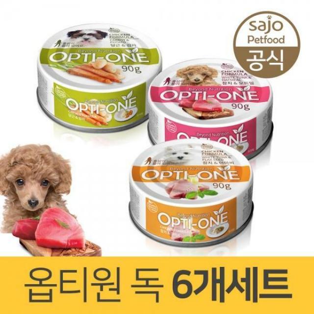 사조 6캔 옵티원 강아지 프리미엄 간식캔 90g 애견간, 03.독_(6캔) 참치와 아마씨 90g