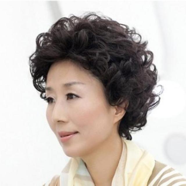 모모라 쓰기 편한 머리처럼 엄마통가발 10만원대 스트롱펌 슈페리어원사 E-183690, 다크브라운, L