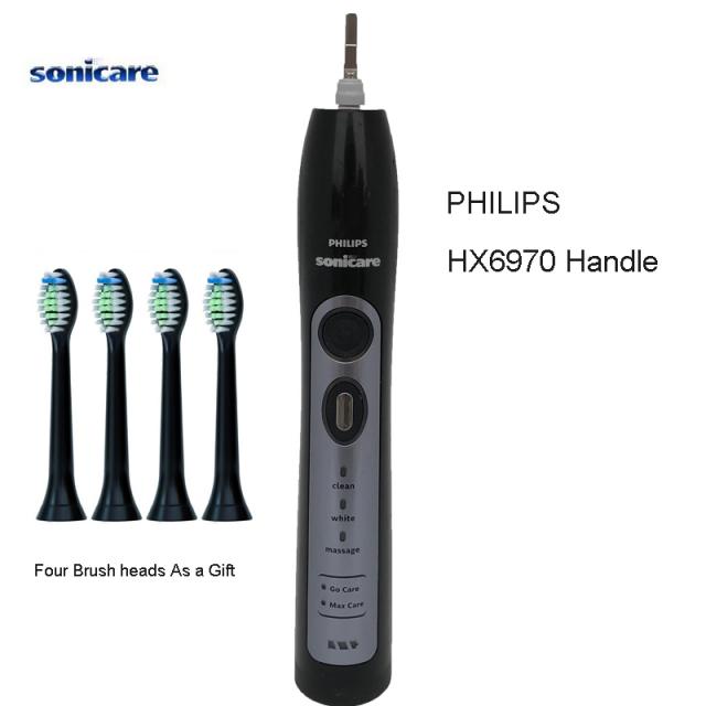 Philips 성인을 위한 본래 전기 칫솔 손잡이 HX6970 충전식 방수 5개의 형태 칫솔, hx6970