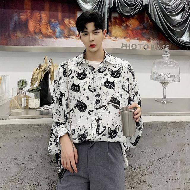 [제로의옷장]남자셔츠 가을 빈티지 오버핏셔츠 MB0808L14