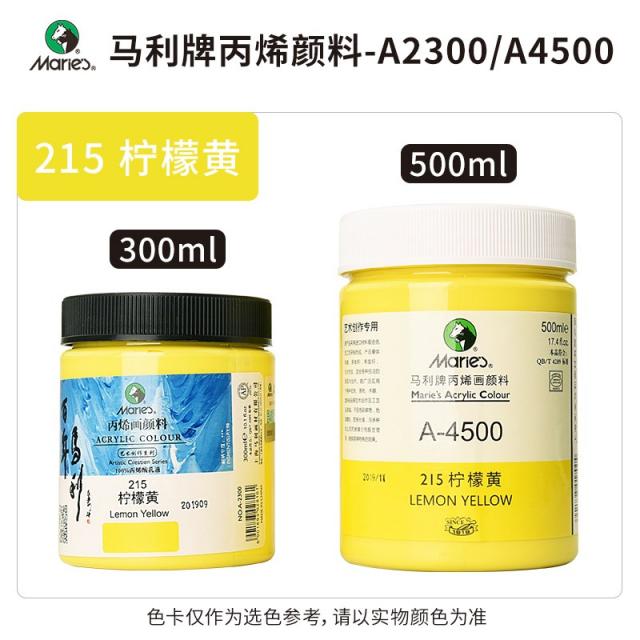 말리 패 아크릴 물감 500ML 큰 병조림 따위 방수 레쉬 잘 떨어지지 않다 색깔 손쉽다 전업 실외 그리다 DIY 그래피티, 300ML 단병, 시트린