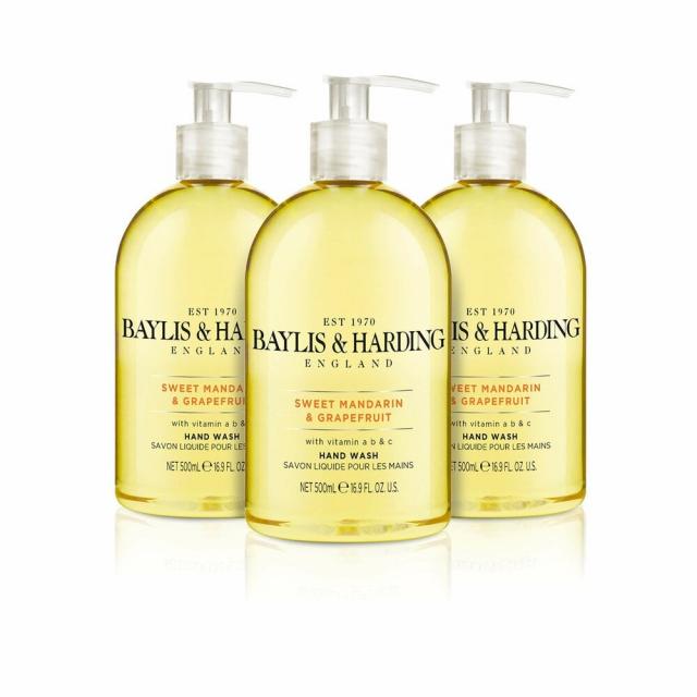 (영국직배) Baylis & Harding 만다린 자몽 핸드워시 500ml 3팩 Sweet Mandarin and Grapefruit Handwash