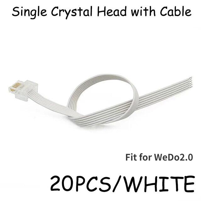 레고 호환블록 2022 new로운 25CM 35CM 50CM 힘 기능 부속 WEDO 2.0 수정 같은 빌딩 구획을 가진 케이블은 EV3 Roboyic 기술 장난감을 위해 적합하다, 20PCS-Single-W