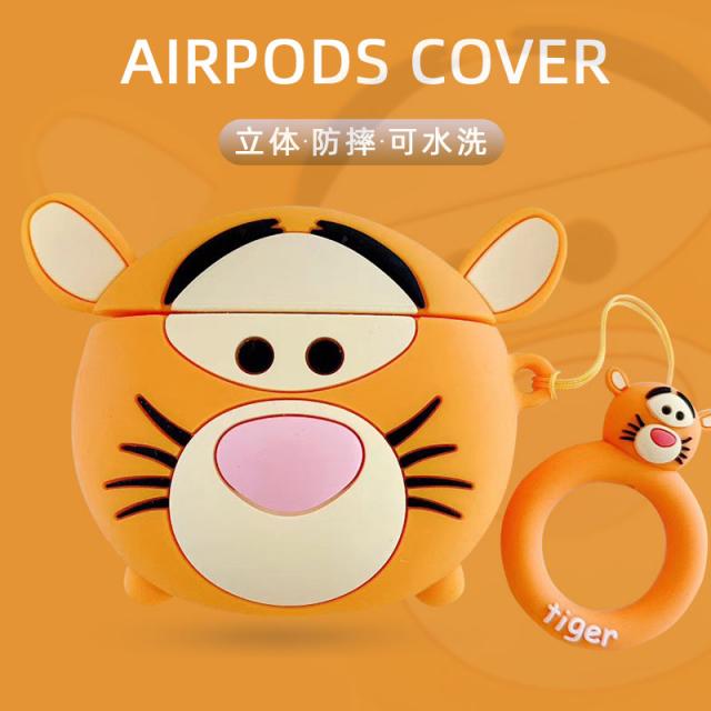 무선 블루투스 이어폰 케이스 큐트 호랑이 당나귀에서 뛰놀다 자 사과아이폰 12대 AIRPODSPRO 4533193309, airpodpro 호랑이를 뛰고 있다