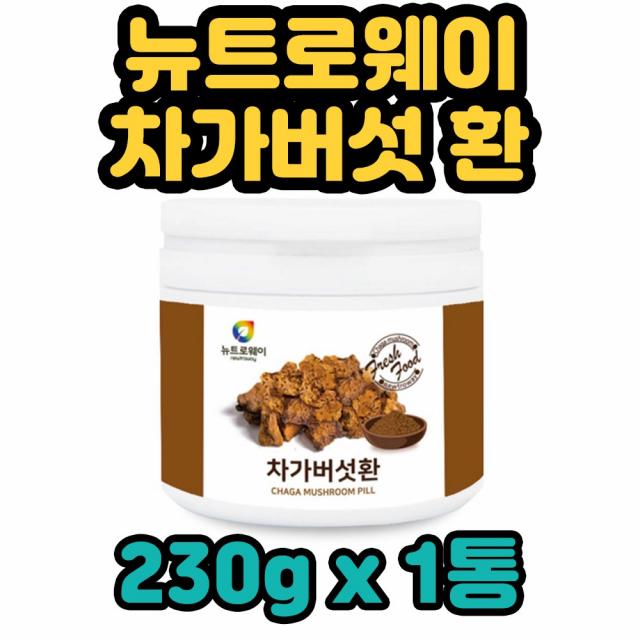 뉴트로웨이 러시아산 HACCP인증 차가버섯 분말 가루 파우더 환 chaga mushroom pill 시베리아 북아메리카 자작나무 균핵 균사체 남녀노소 온 우리 가족 성인 중년기 장년기 중장년층 전연령 현대인, 1통, 230g