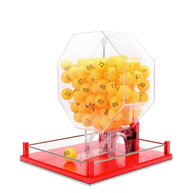 마켓굳음 로또 기계 추첨기 게임기 제비뽑기 커플 술게임 술자리 게임 번호발생기 복불복 예상번호, 중형 레드(옵션1)