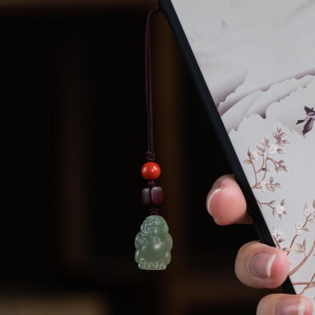 화전옥 요구하면 반드시 들어주다 용맹한군대 핸드폰체인 장신구 퀄리티 남자 개성 독창적 스프링 가방 여성