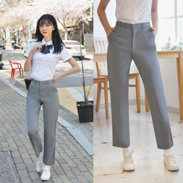 (하복)(허리조절) 스판 연그레이 교복바지 여자 교복바지 여자교복바지 남자교복바지 교복 교복쇼핑몰 남자교복 고등학교교복 남성정장바지 남자정장바지 남자슬랙스
