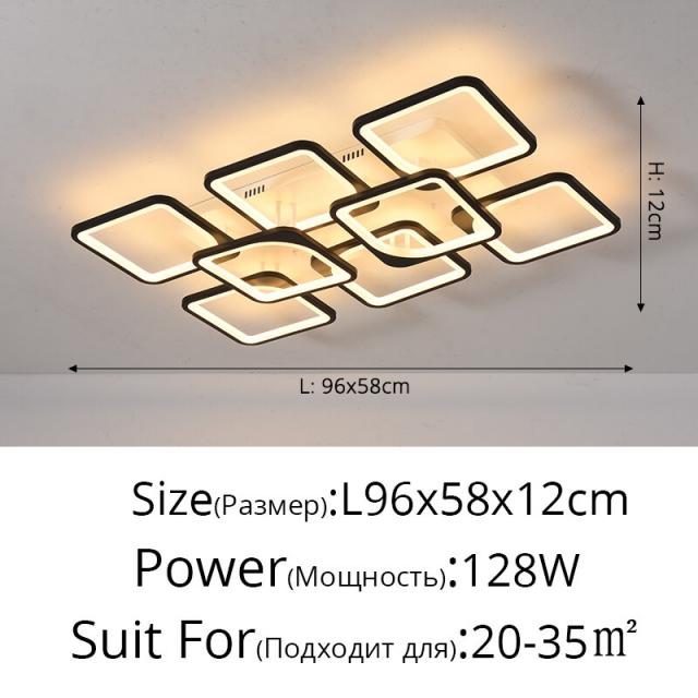 수입 식탁등 뫼비우스 조명 샹들리에 창조적인 LED 원격 실내 침실 식당 거실 홈 알루미, 09 03 8Heads 128W 96cm