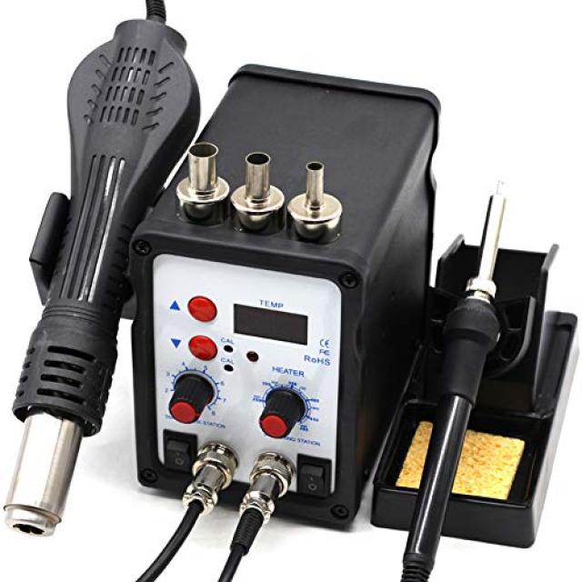 700W ESD 납땜 역 LED 디지털 납땜 인두 납땜 제거 스테이션 BGA 재 작업 납땜 역 뜨거운 공기 총 용접기 220v
