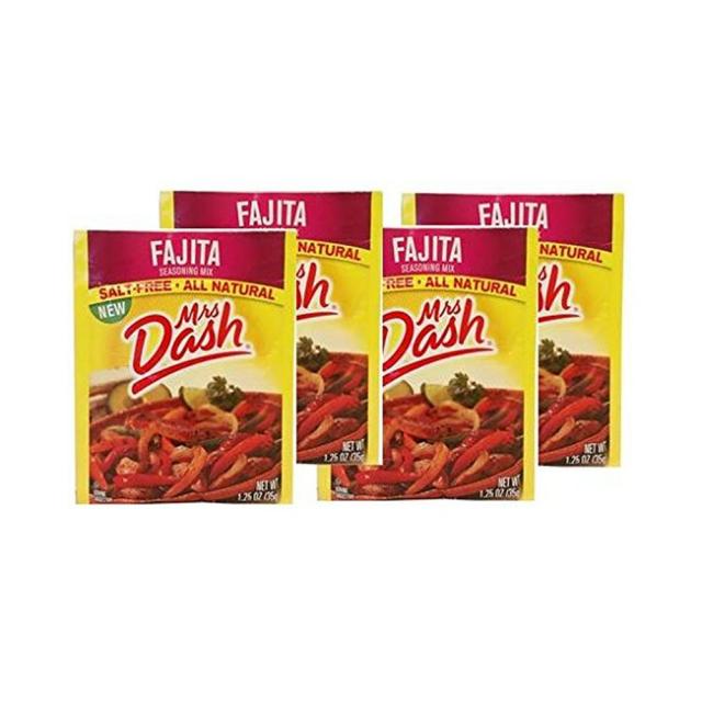 Mrs. Dash Fajita Seasoning Mix 미세스 대쉬 화지타 시즈닝 1oz(35g)x4팩, 1개